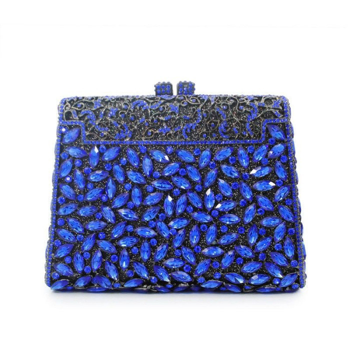 Bolsa de mano de mujer Aliexpress bolsas de diamante de vidrio metal hueco bolsas de cena bolsas de banquete