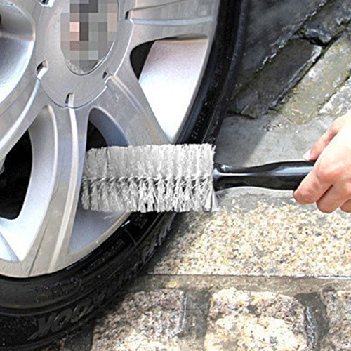 T-shaped tire brush, car curved tire brush, wheel hub brush, steel wheel brush, multiple styles, curved handle car wash brush