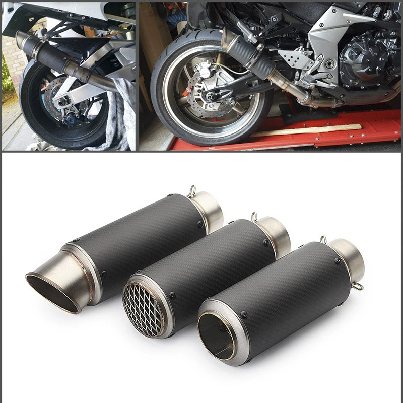 [SC圆口碳纤5160口径排气管摩托车跑车改装大排量直排Z250Z800炸街]