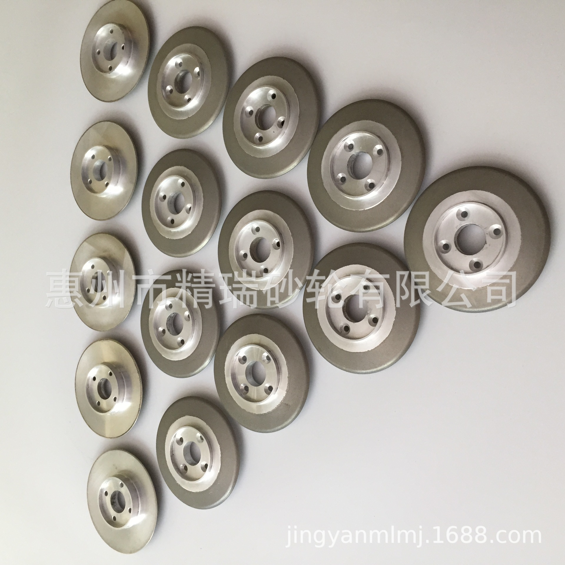 金刚石铝碟，磨钨钢材料电镀喷砂铝基体砂轮，砂粒齐全，砂轮耐磨