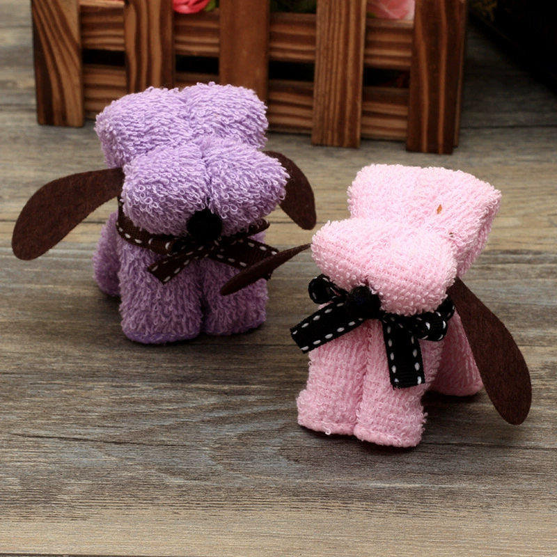 Креативный узел свадебное полотенце маленький подарок для детского сада подарок в форме собаки креативное квадратное полотенце