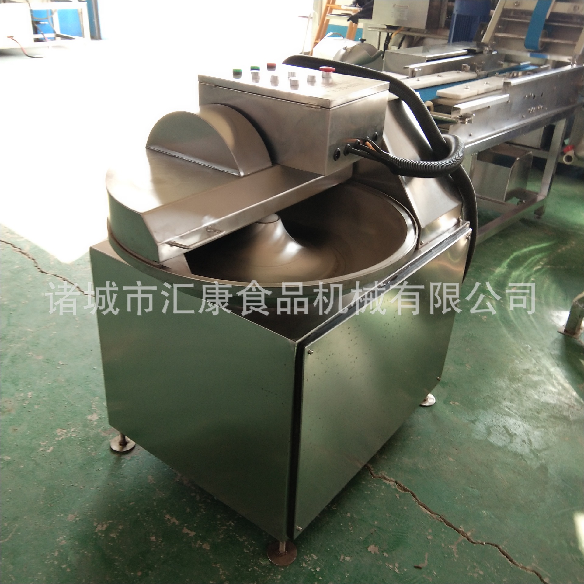 圆锅式双速斩拌机  调速剁刀式斩切机  汇康专业生产批发价格优惠