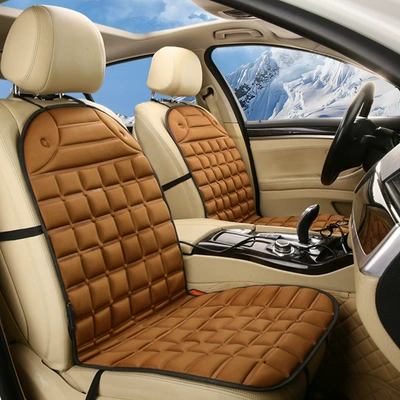 Car Seat Cushion Winter: Multi-function pad - curry-two-seater