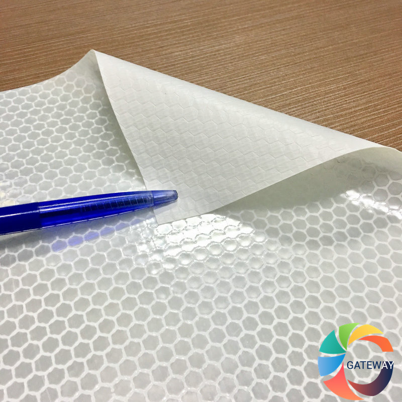 蜂窝状晶彩格户外警示标牌 反光布 反光喷绘膜 晶彩格反光喷绘布