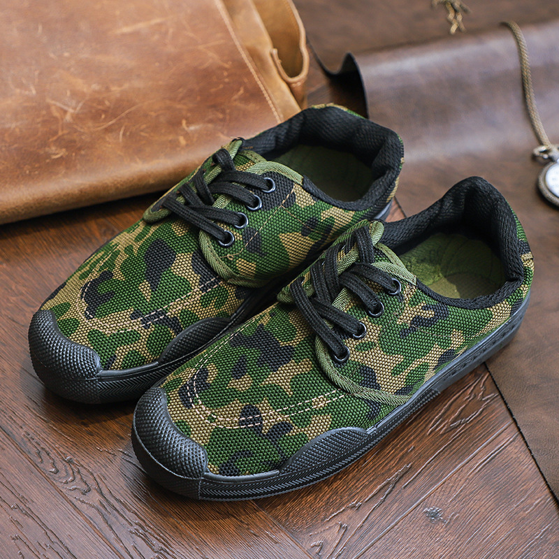 Authentic 3517 Liberation Shoes Men's Construction Site Rubber Shoes Student Canvas Shoes Labor Protection Shoes Yellow Sneakers Men's Non-Slip Work Shoes