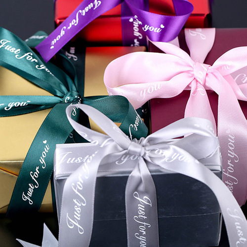 40 yards floral ribbon polyester satin width 2.5CM cake baking ribbon flower gift packaging English ribbon