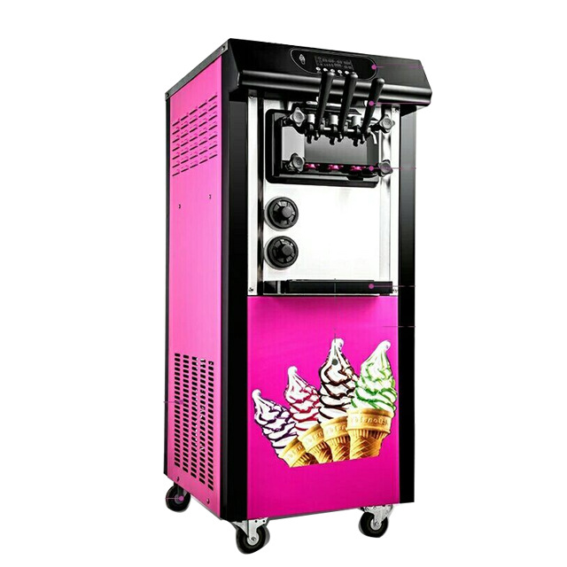 Máquina automática de helados suaves vertical de barril botón fácil de usar Yuzaki