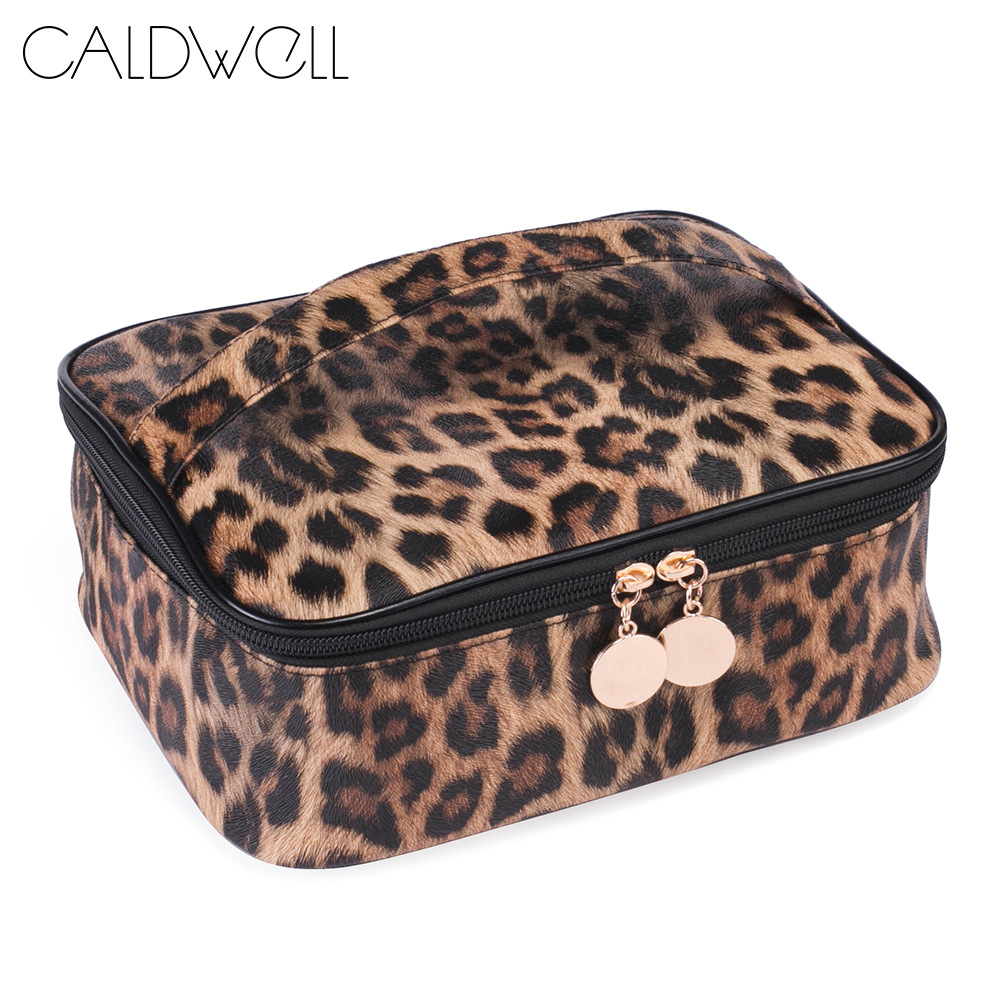 Transfronterizo en stock retro leopardo estampado PU bolsa de cosméticos de viaje multi-funcional bolsa de lavado a prueba de agua nueva bolsa de almacenamiento de gran capacidad