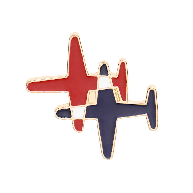 Europeo y americano transfronterizo deseo nuevo broche de moda personalizada aleación rayas combate aviones broche bolsa ropa