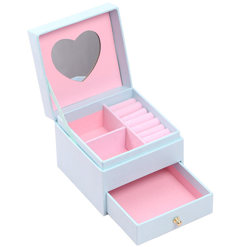 Creative Special Paper Double Drawer Necklace Ring Earring Accessory Jewelry Gift Box - Korean Version