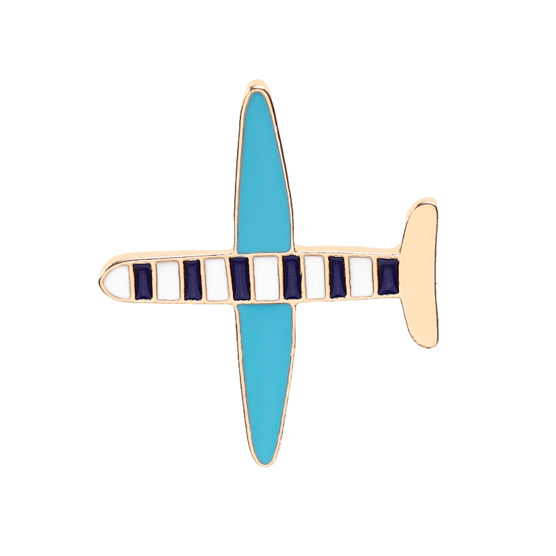 Europeo y americano transfronterizo deseo nuevo broche de moda personalizada aleación rayas combate aviones broche bolsa ropa