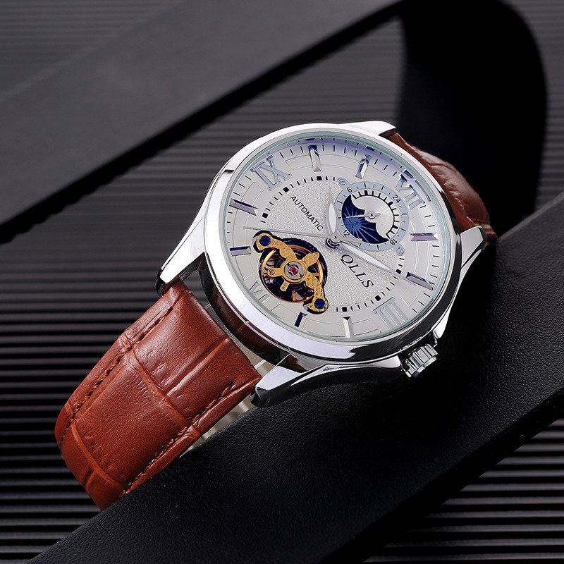 2023 New Men's Watch Waterproof Watch Men's Student Korean Version Casual Trendy Casual Fashion Fully Automatic Mechanical Watch