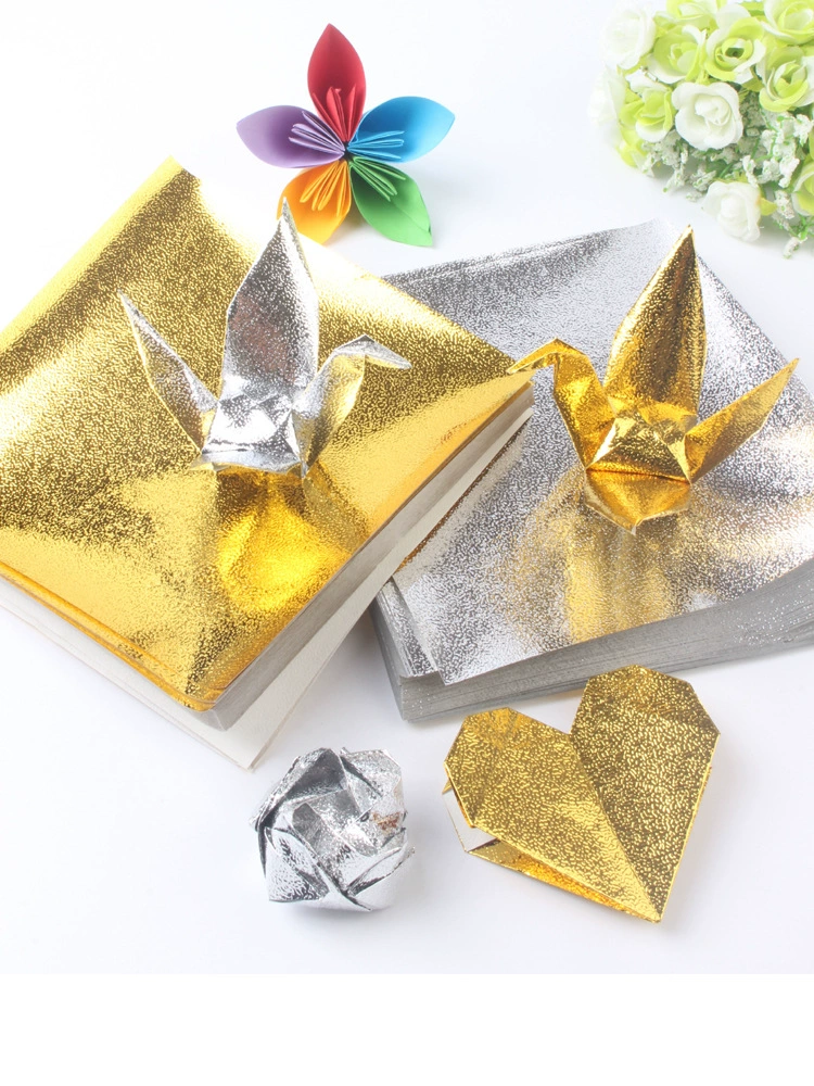 Серебристый квадратный оригами, handmade, диаметр 10 см, 15 см, изделия ручной работы