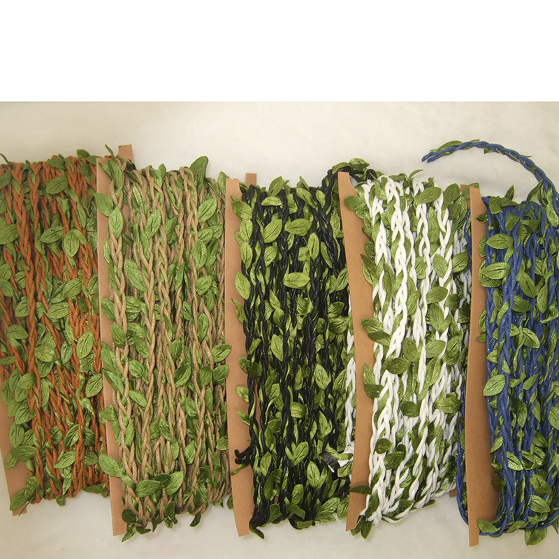 Leaf Rope, Braided Rope, Leaf Rattan, Artificial Tree Weaving Rope, Khaki 10m / Artificial Green Plant Decoration Leaf Rope, Braided Rope, Leaf Rattan, Artificial Tree Weaving Rope, Khaki 10m / Artificial Green Plant Decoration