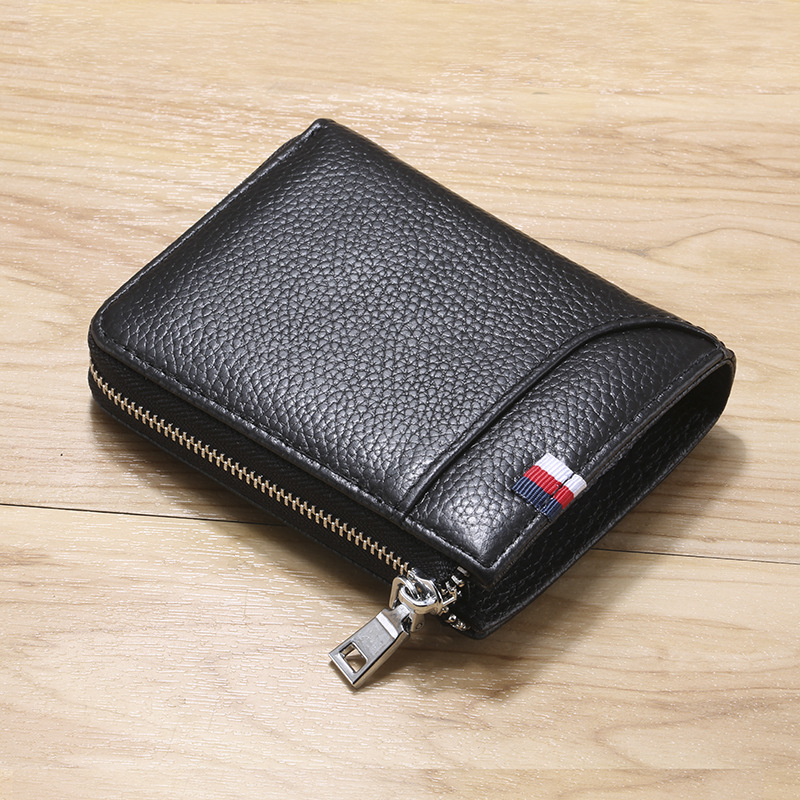 Fashion New Rfid Men's Genuine Leather Wallet Short Wallet Cowhide Card Bag Anti-Theft Driver's License Wallet Card Holder Fashion New Rfid Men's Genuine Leather Wallet Short Wallet Cowhide Card Bag Anti-Theft Driver's License Wallet Card Holder