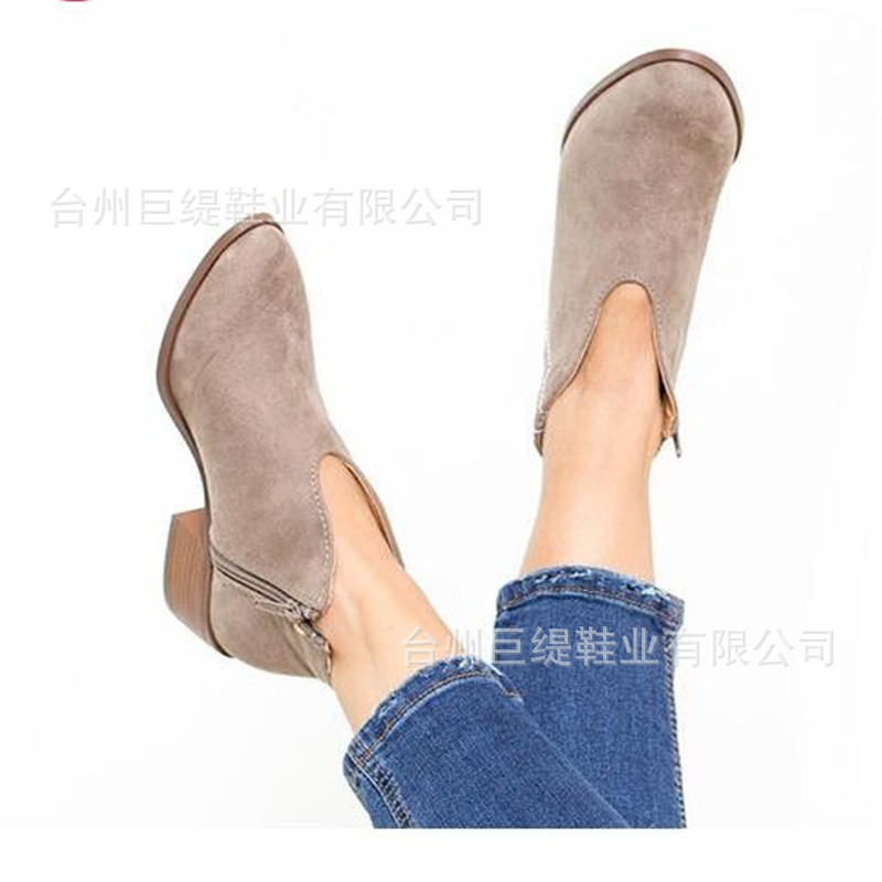 2019wish Amazon independent station European and American Foreign trade leopard print large size medium chunky heel women's fashion shoes