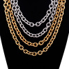 Fashionable necklace stainless steel, accessory, European style, 9.5mm, wholesale