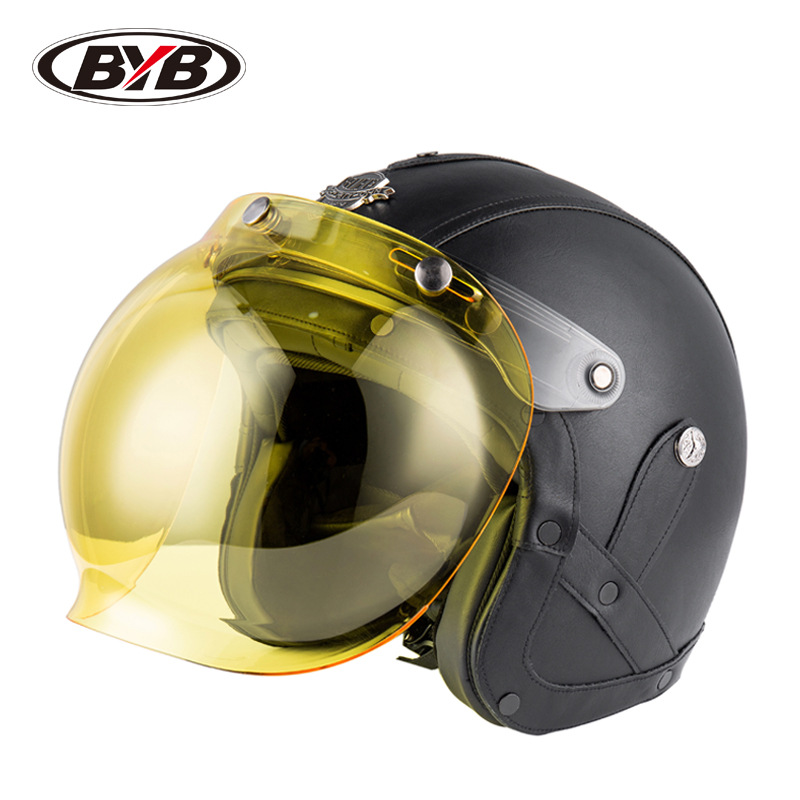 El Comercio exterior exclusivo para BYB Cuatro Estaciones retro casco de la motocicleta casco hecho a mano 3/4 casco
