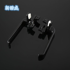 38 Series Aluminum Alloy Door and Window Handle, Color Aluminum External Hinge Window with 7-Shape Lock, Glass Curtain Wall Pull-Handle Lock