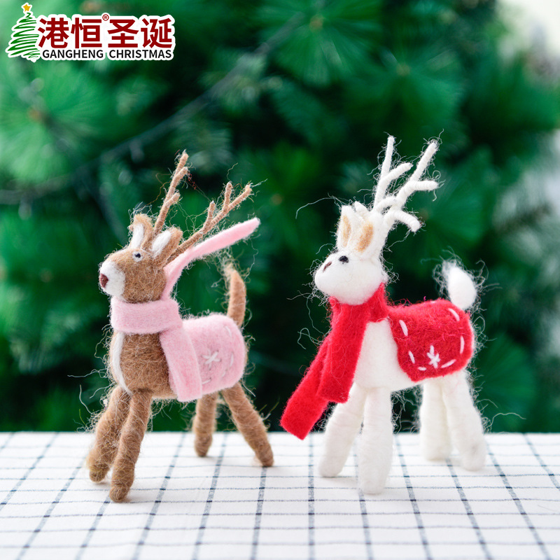Nueva Navidad fieltro de lana muñeco nieve muñeca regalo los Niños Accesorios fotografía decoración escritorio la ventana