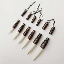 花梨木毛笔头笔尾玛瑙笔斗兼毫毛笔配件工艺毛笔头笔尾制作