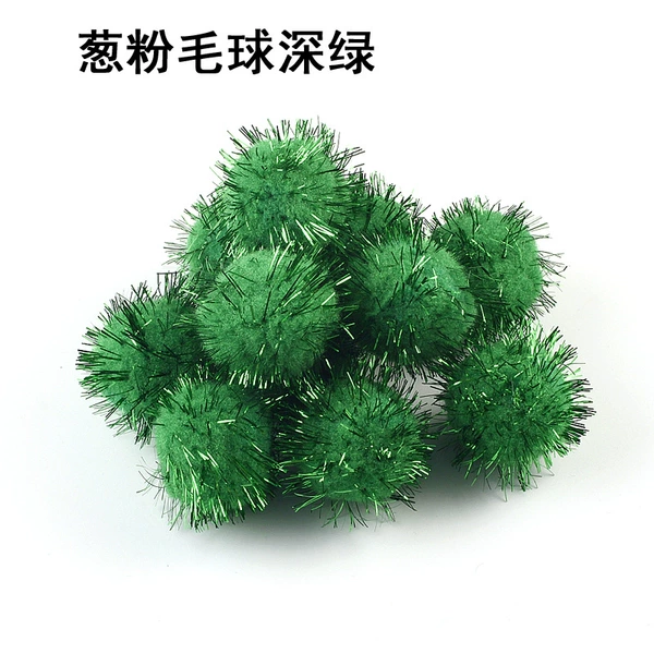 Onion powder hair ball dark green