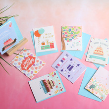 生日快乐96张带信封创意韩国蛋糕店生日专用贺卡祝福小卡片批发