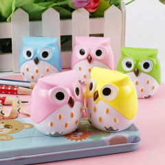 Factory direct supply Shigaraki 349 pencil sharpener pencil sharpener student creative cute owl double hole pencil sharpener wholesale