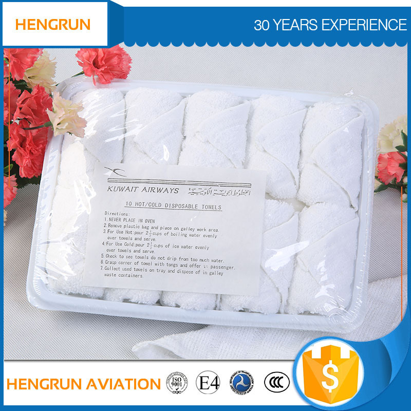 Tray Hot Towel 20g Tray Disposable Small Square Towel Aviation Cotton Small Square Towel