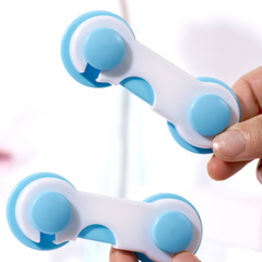 Manufacturer's wholesale children's multi-functional safety lock, baby three-color anti-pinch two-sided drawer lock, safety protective supplies