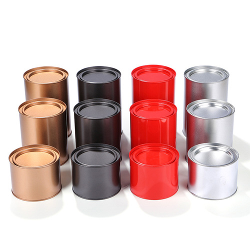 Classic round large iron can frosted metal tinplate tea can sealed can packaging iron box general wholesale