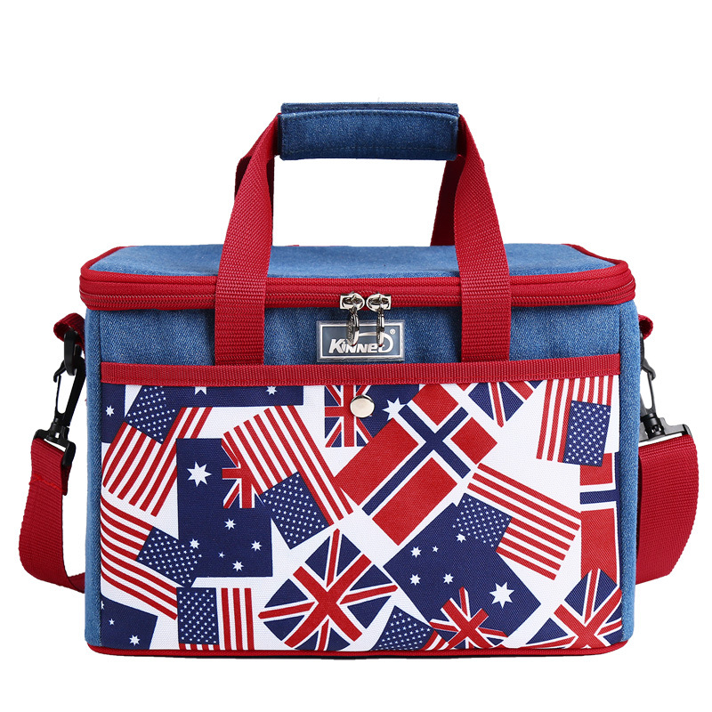保鲜保温包冰包手提保温袋牛仔布冷藏午餐包 野餐包制定批发