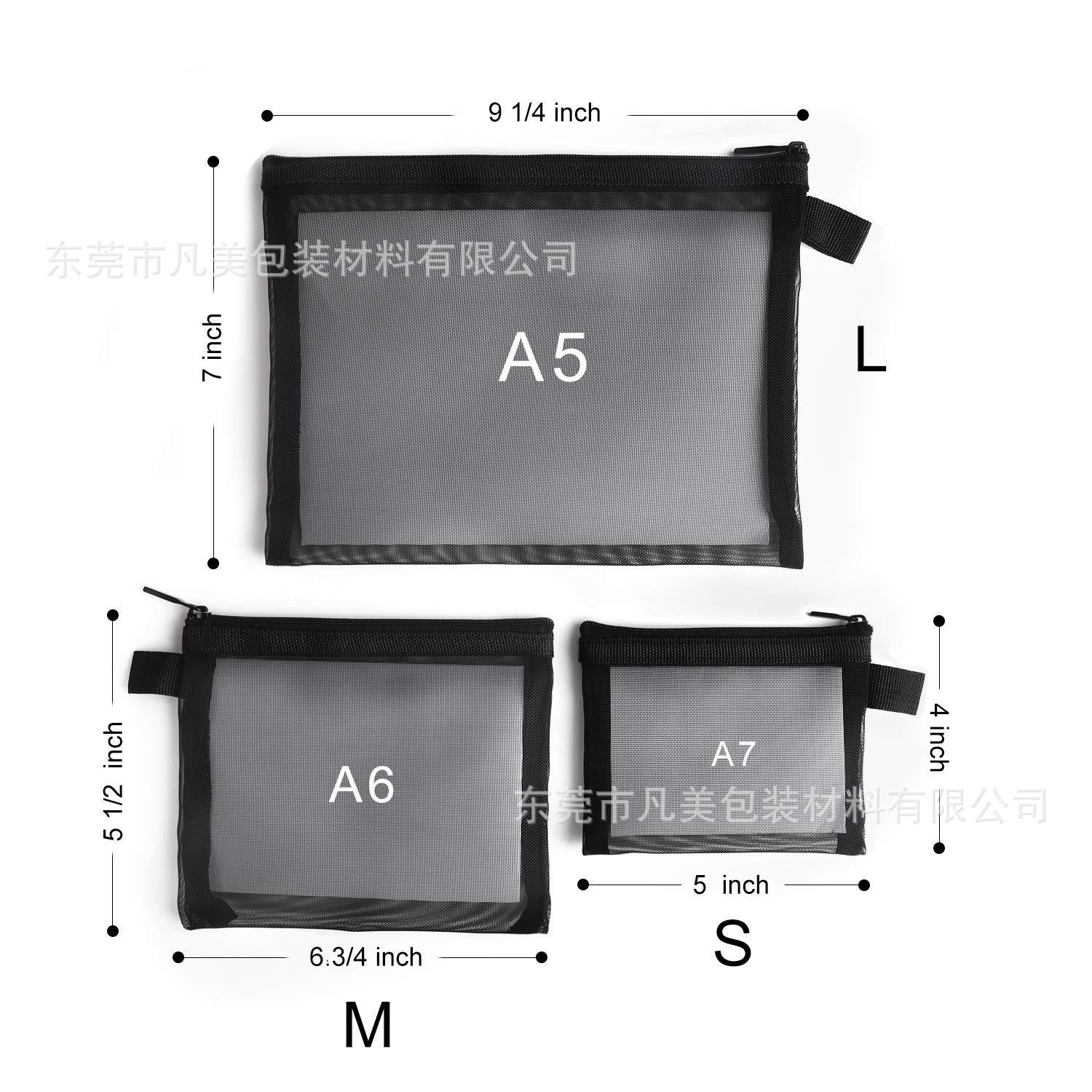 源头工厂供应尼龙拉链网袋文件夹透明PVC拉链袋 化妆品零钱收纳包
