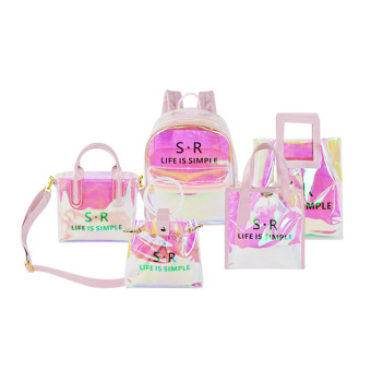 定制旅行便携透明pvc幻彩镭射化妆包可爱TPU小众日本洗漱包零钱包