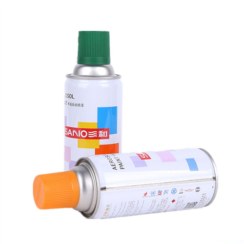 Sanhe automatic spray paint wheel car graffiti hand spray paint can black and white chrome color 350ml manual spray paint