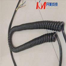 4芯屏蔽螺旋电缆  螺旋长度 两端长度  可按要求生成 现货供应