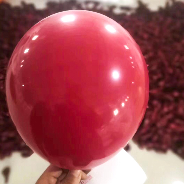10 pulgadas 2,2g de una sola capa gema Globo Rojo ins Internet celebridad decoración de la habitación de la boda engrosada globo de látex Granada Globo Rojo