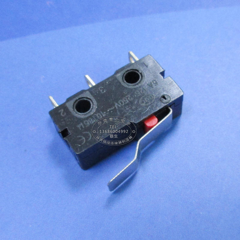 0.5A125V250V小型行程开关20*10全铜Z形不锈铁柄微动开关KW12-H