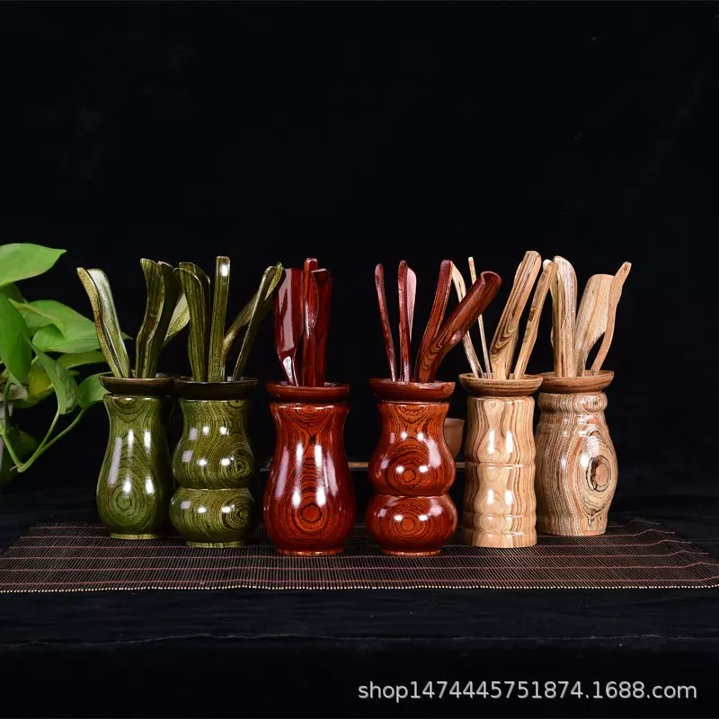 红花梨木茶道六君子套装  科技木檀木功夫茶具配件现货批发