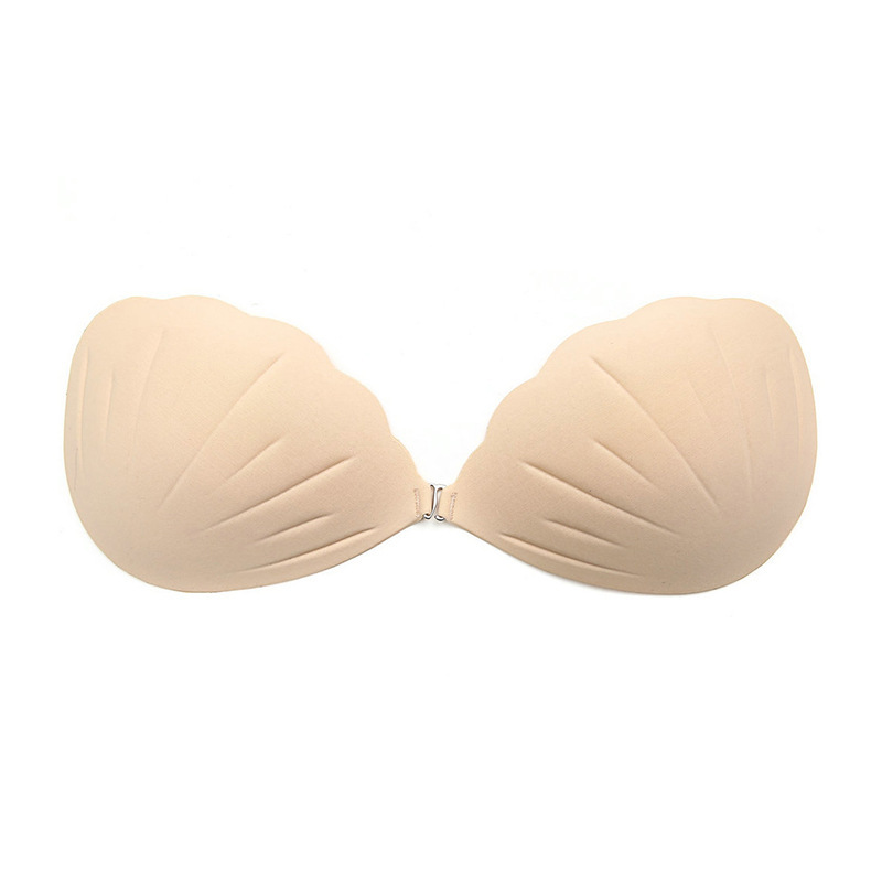 2019 New Invisible bra glossy front buckle strapless shell chest stickers wireless underwear women push up bra 2019 New Invisible bra glossy front buckle strapless shell chest stickers wireless underwear women push up bra