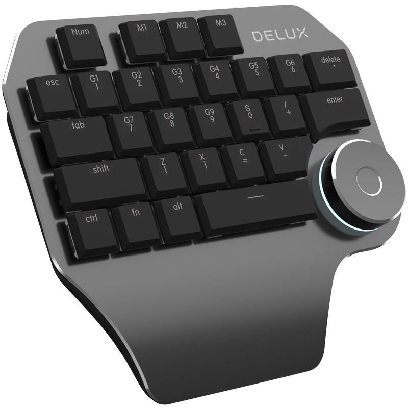 Colorful T11 single-handed keyboard designerPS/CAD designer's shortcut key voice tool flat keyboard
