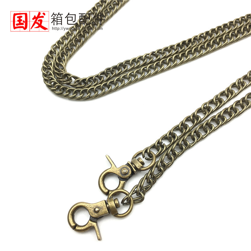 120cm cadena densa doble cadena tejida de alta calidad abrazadera cadena accesorios de bolsa de oro