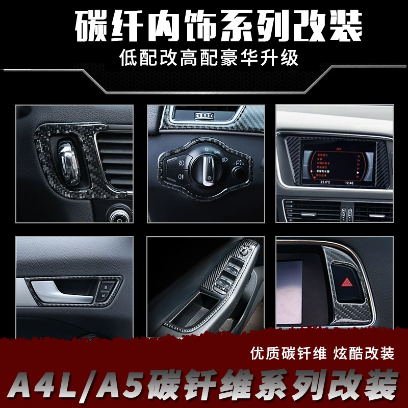 Audi, glass holder for navigator carbon fibre, modified light panel