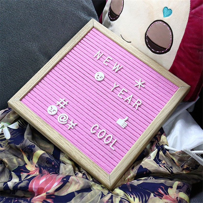 毛毡布留言板 木质饰字母板家用黑板 字母留言板 毛毡制品