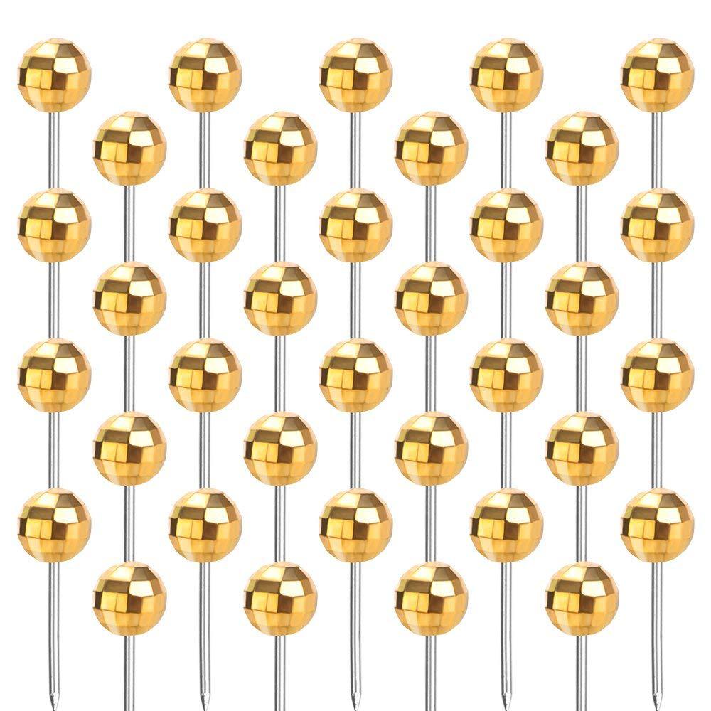 Factory cross-border best-selling 6mm metal color round ball needle rose gold football face push pin large needle multiple colors available