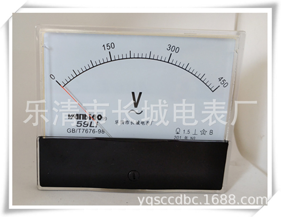 长城电表厂 59L1 450V 交流指针电压表 120*100
