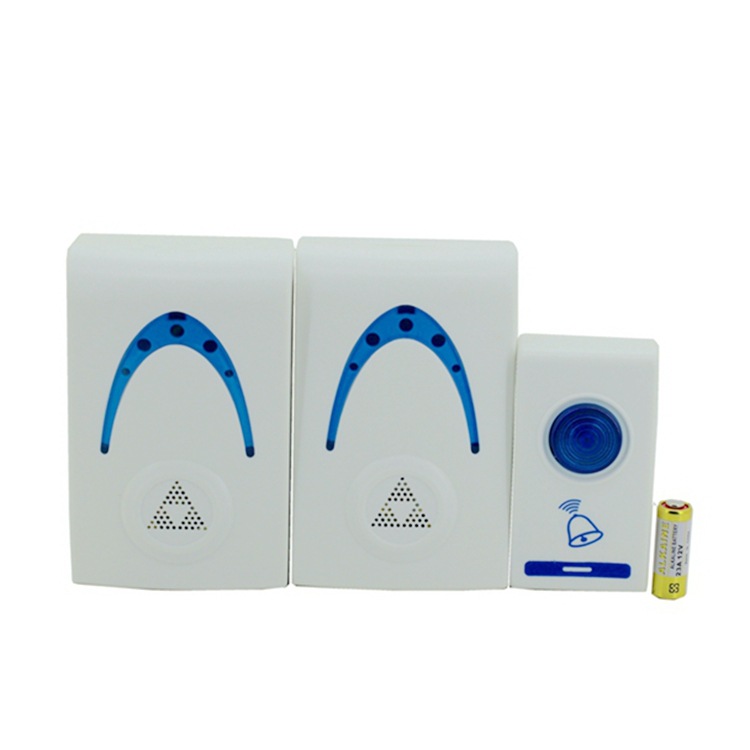 跨境无线电子门铃 轻触按键多铃声 闪灯提示老人器一拖二