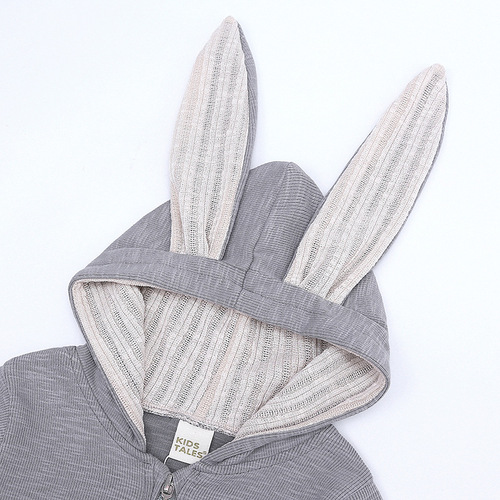 ins foreign trade wish amazon best selling baby big ears rabbit one piece l hooded zipper romper