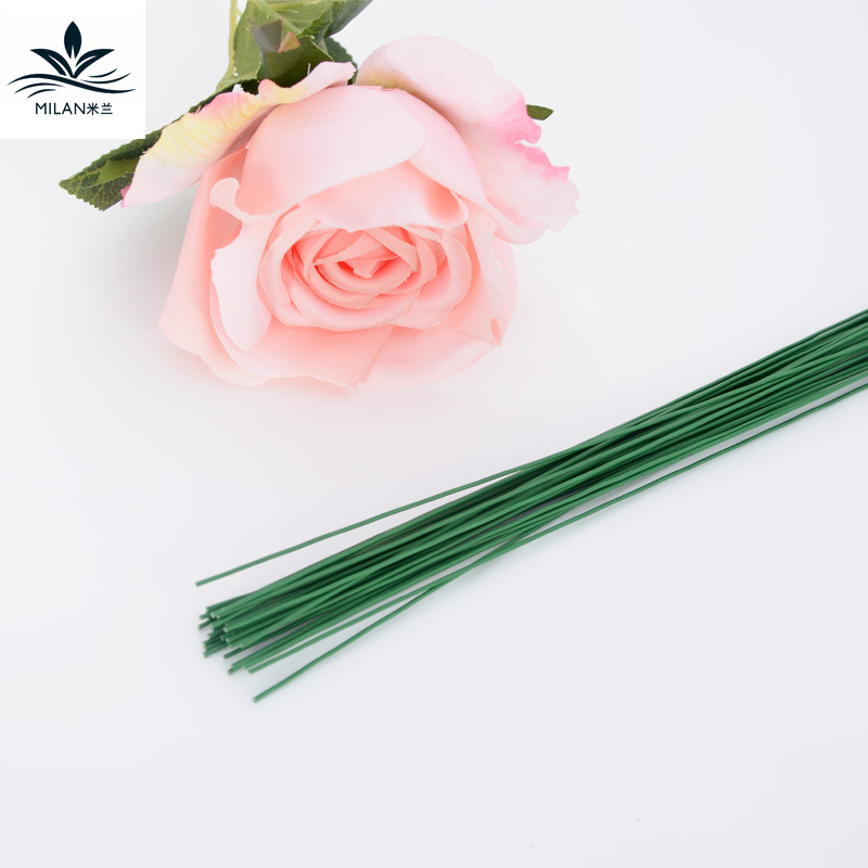 Floral de alambre de hierro flor eterna N ° 22 bolsa de plástico delgada de alambre de hierro verde Alambre de hierro de la flor Varilla DIY material hecho a mano de alambre de hierro varilla