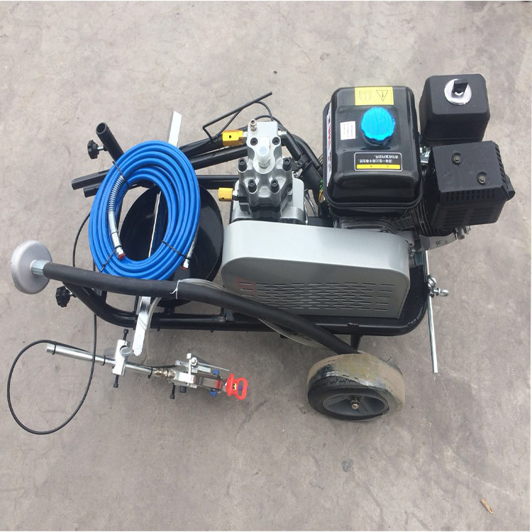 手推冷喷划线机停车场车位道路划线机 不干胶划线车手推式行走